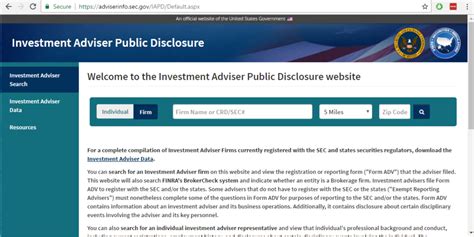 Investment Adviser Public Disclosure (IAPD), This search tool enables you to check out SEC- and state-registered investment adviser firms and the individuals who work for them. . Sec advisor search